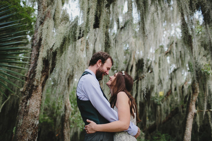 bride and groom in everglades