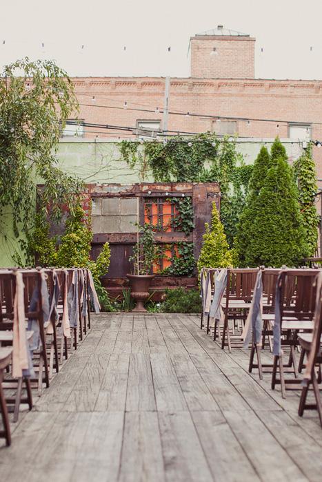 industrial rooftop wedding