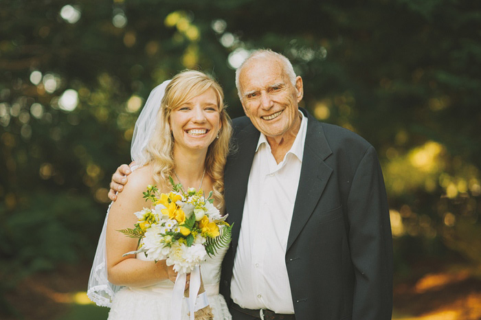 bride and grandfather