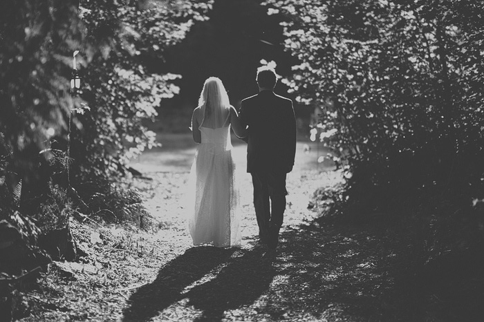 bride walking with father