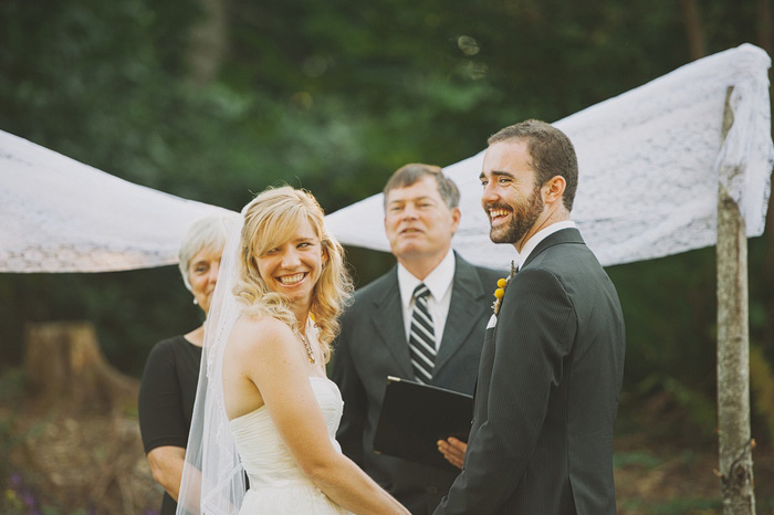 backyard wedding ceremony