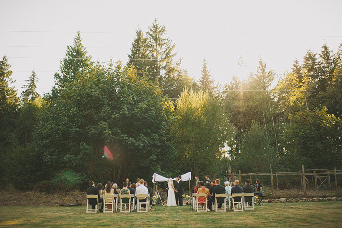 backyard wedding ceremony