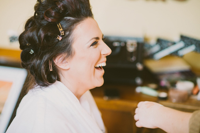 bride getting her make-up done