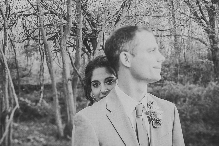 Black and White wedding portrait