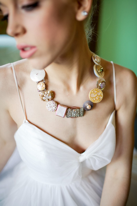 bride's button necklace