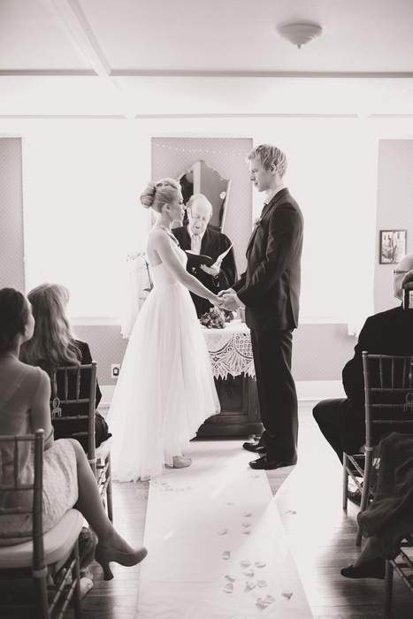 living room wedding ceremony