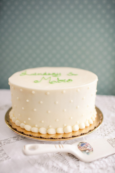 cute white wedding cake