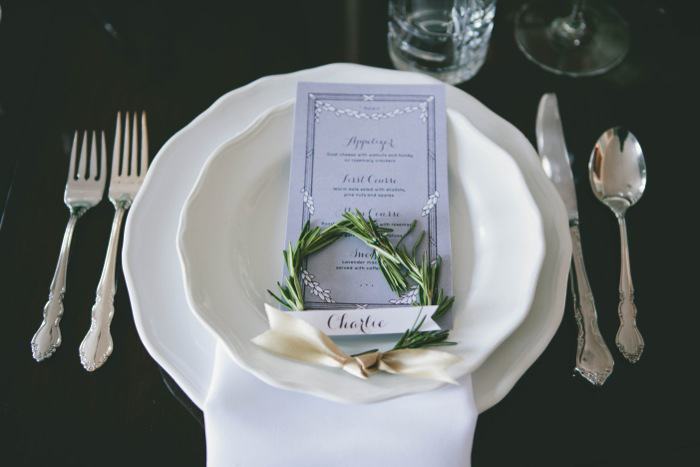 rosemary wreath name card