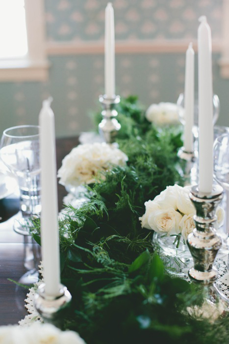 white rose centerpiece