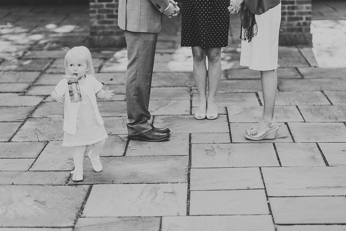 little girl at wedding ceremony