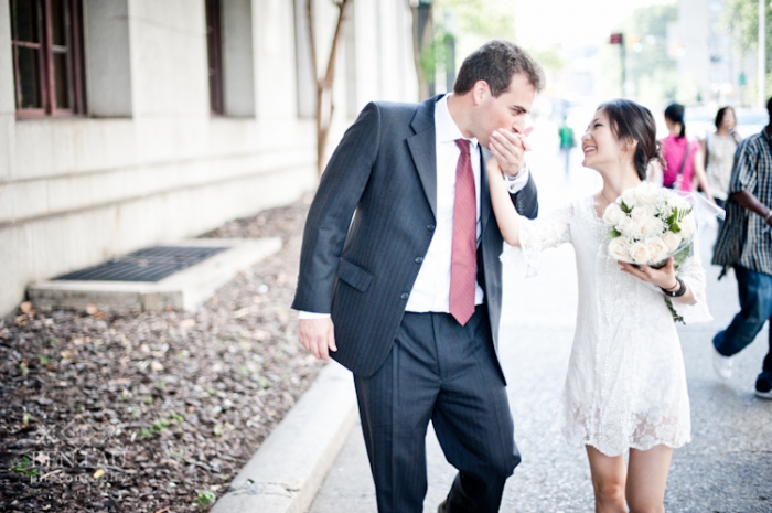 city hall real wedding