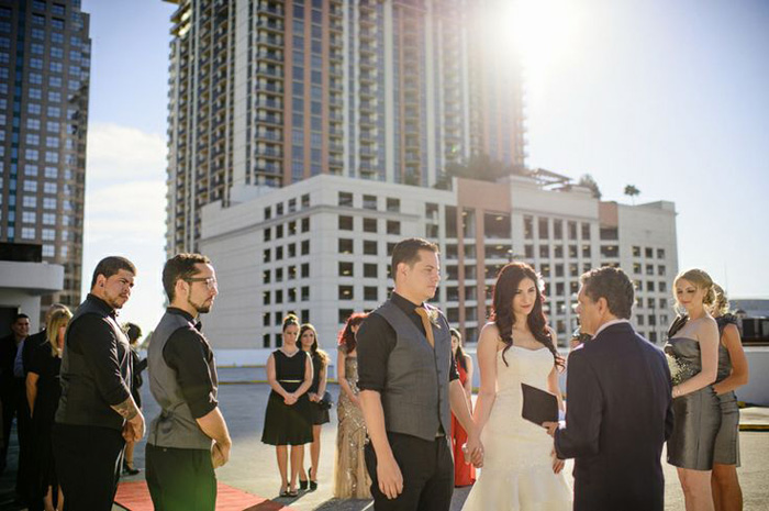 parking garage wedding ceremony