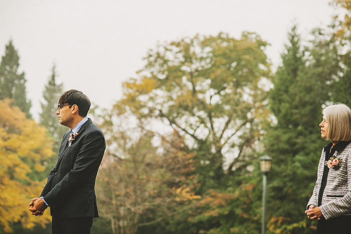 groom waiting for his bride