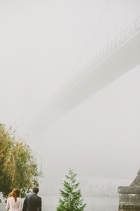 foggy portland wedding day