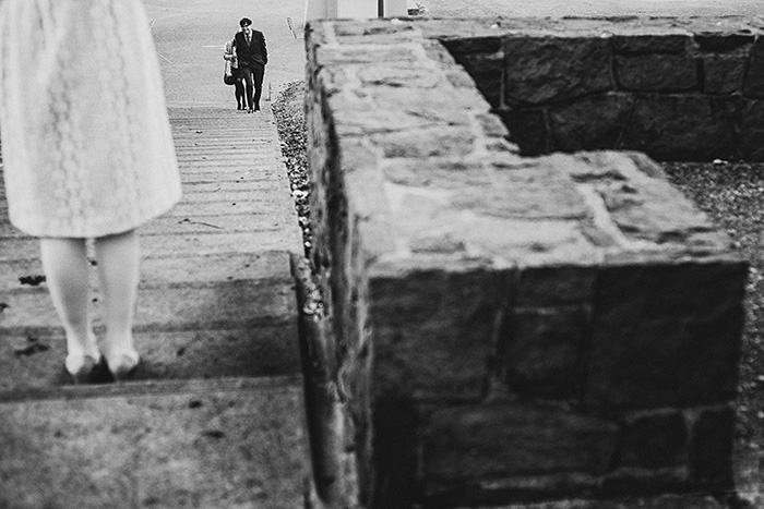 groom coming to meet his bride