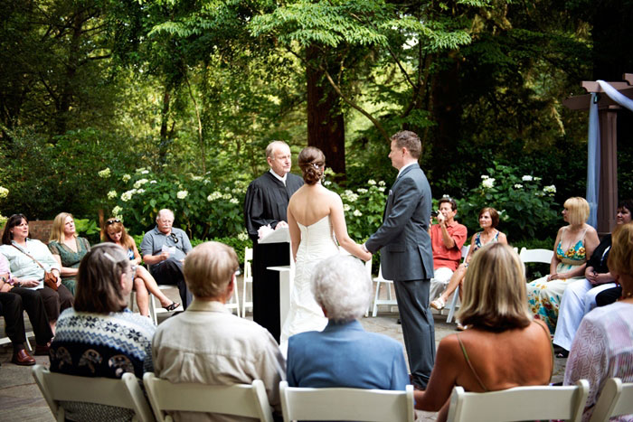 botanical gardens wedding ceremony