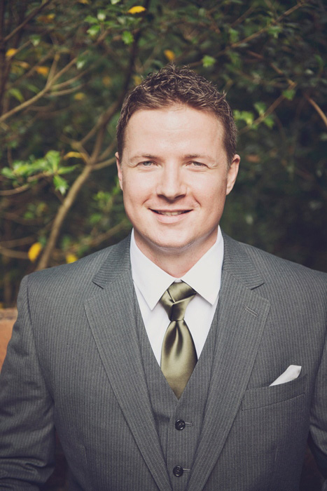 smiling groom portrait