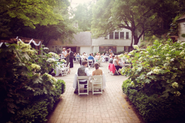 botanical garden reception set-up