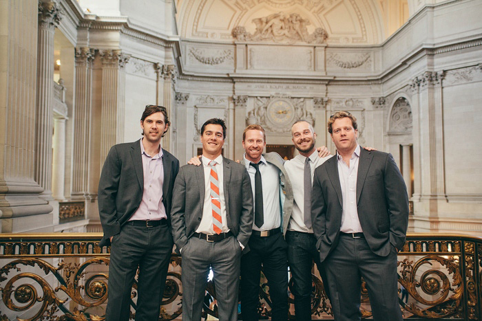 groomsmen at city hall