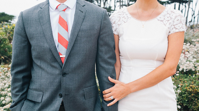 bride and groom cropped portrait