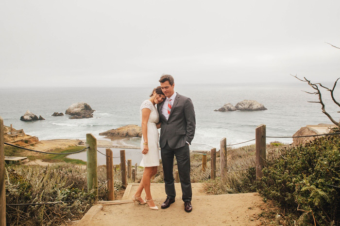 couple portrait by the ocean