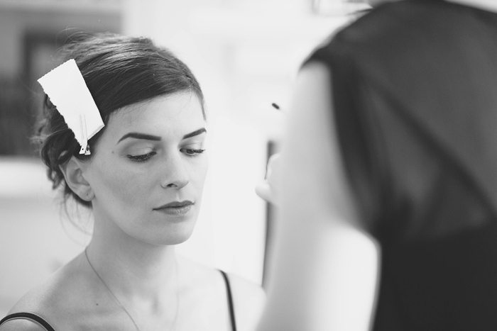 bride getting her make-up done