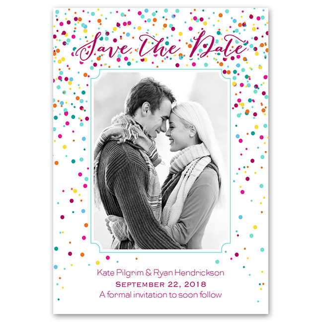 confetti photo save the date