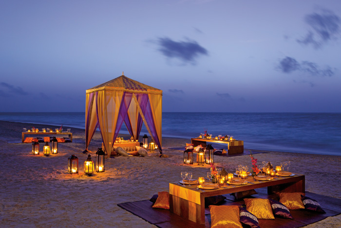 beach wedding reception