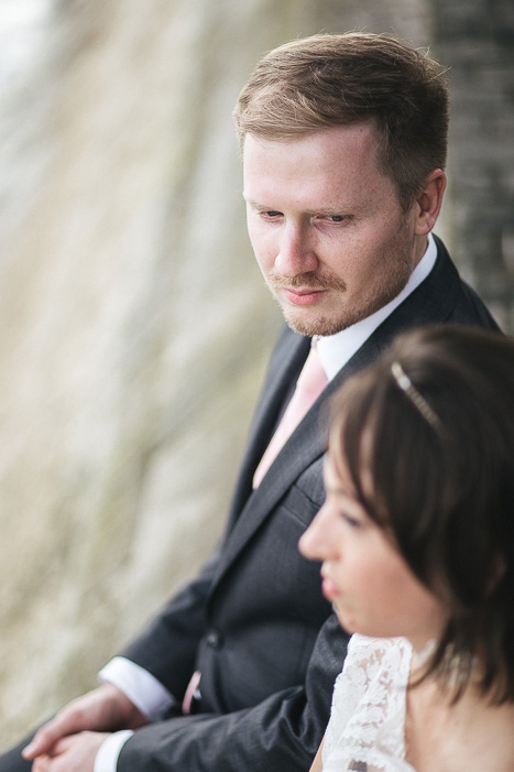 groom looking at his bride