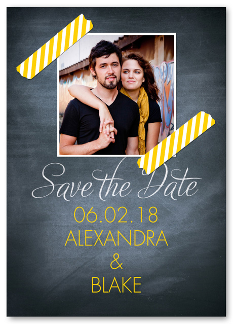 chalkboard photo save the date