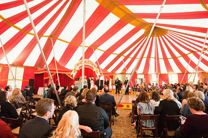 circus tent wedding