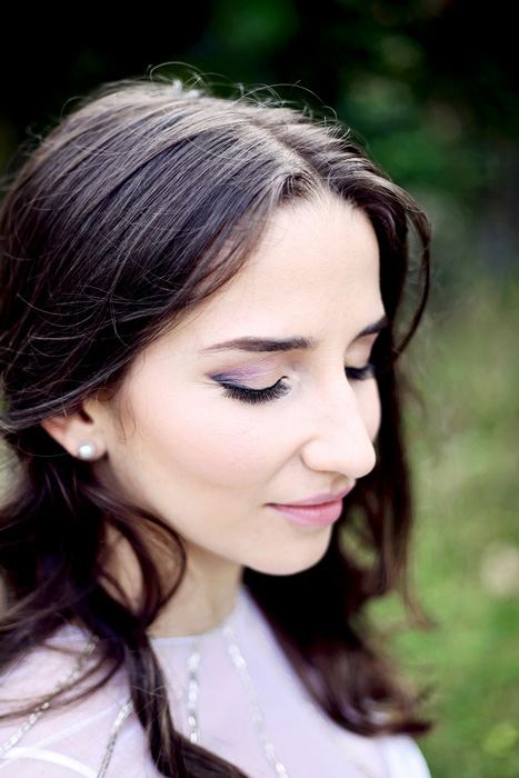 purple bridal eye make-up