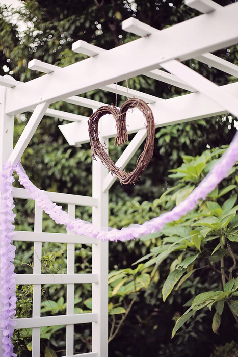 garden wedding ceremony altar