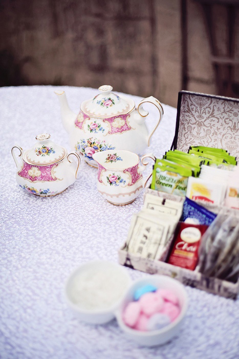 wedding tea station