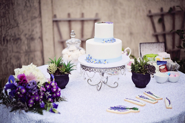 lavender wedding cake