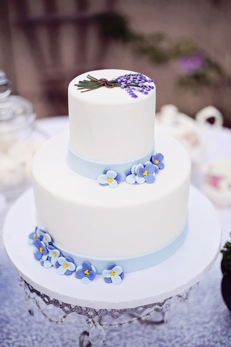 lavender wedding cake