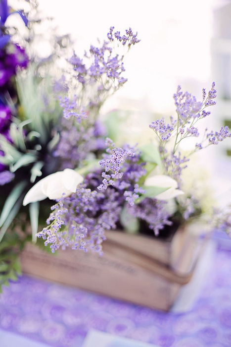 lavender wedding centerpiece