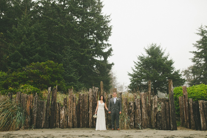 outdoor bride and groom portrait