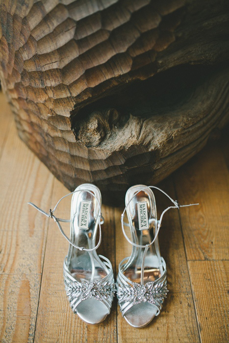 silver wedding shoes