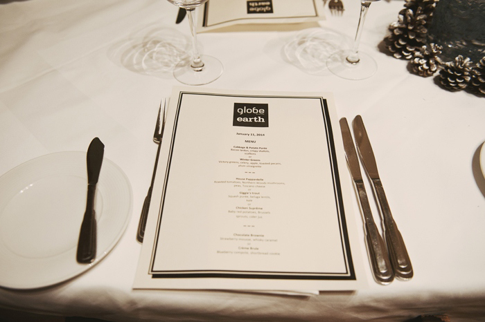 Globe Bistro wedding menu