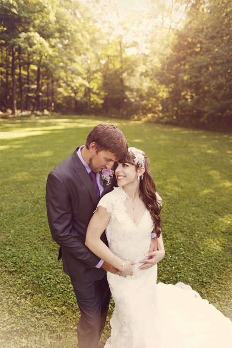 park wedding portrait