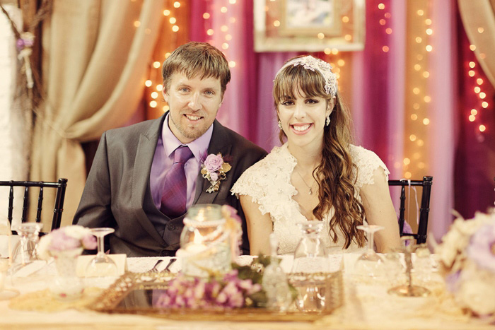 couple at wedding reception