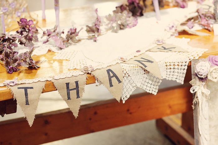 burlap thank you bunting