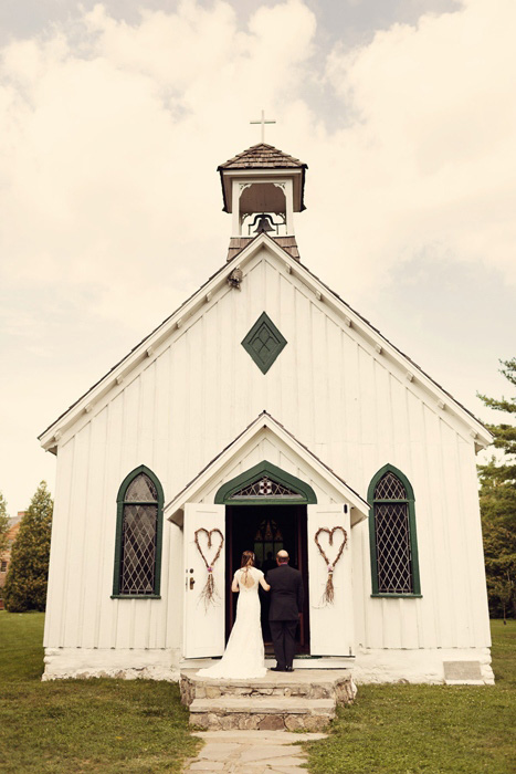 bride entering the church