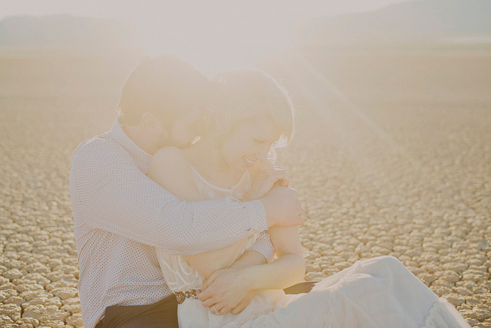 romantic desert portrait