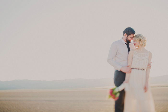 desert wedding portrait