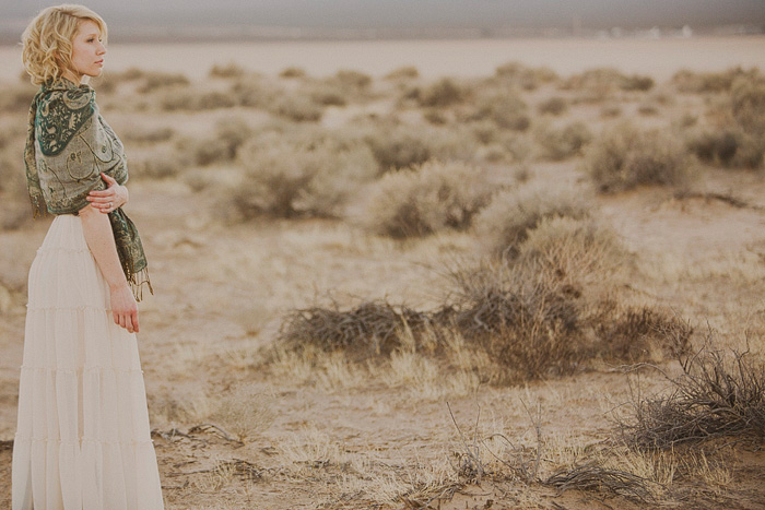 desert bridal portrait