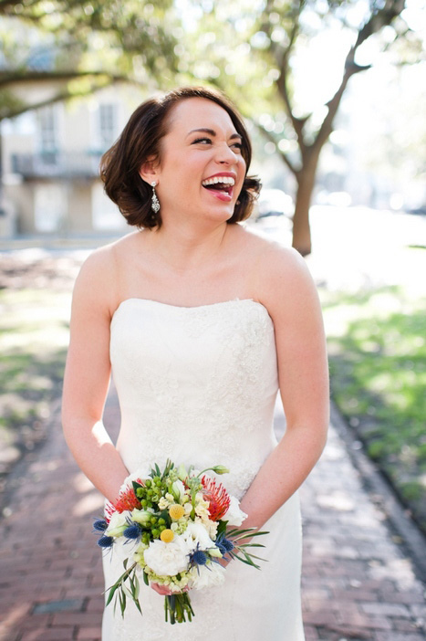 laughing bride