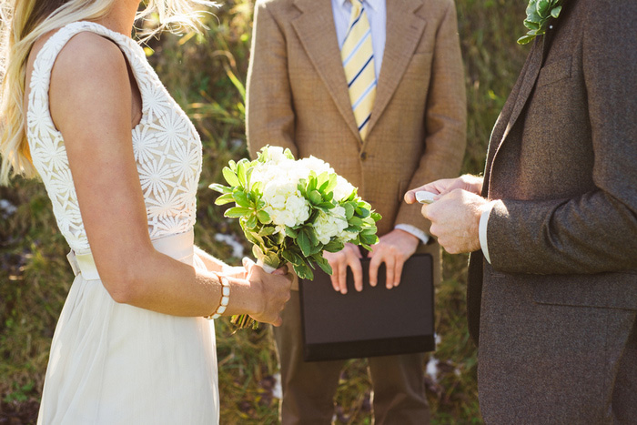 Colorado elopement ceremony