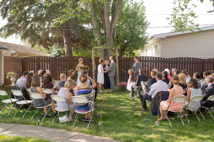 backyard wedding ceremony